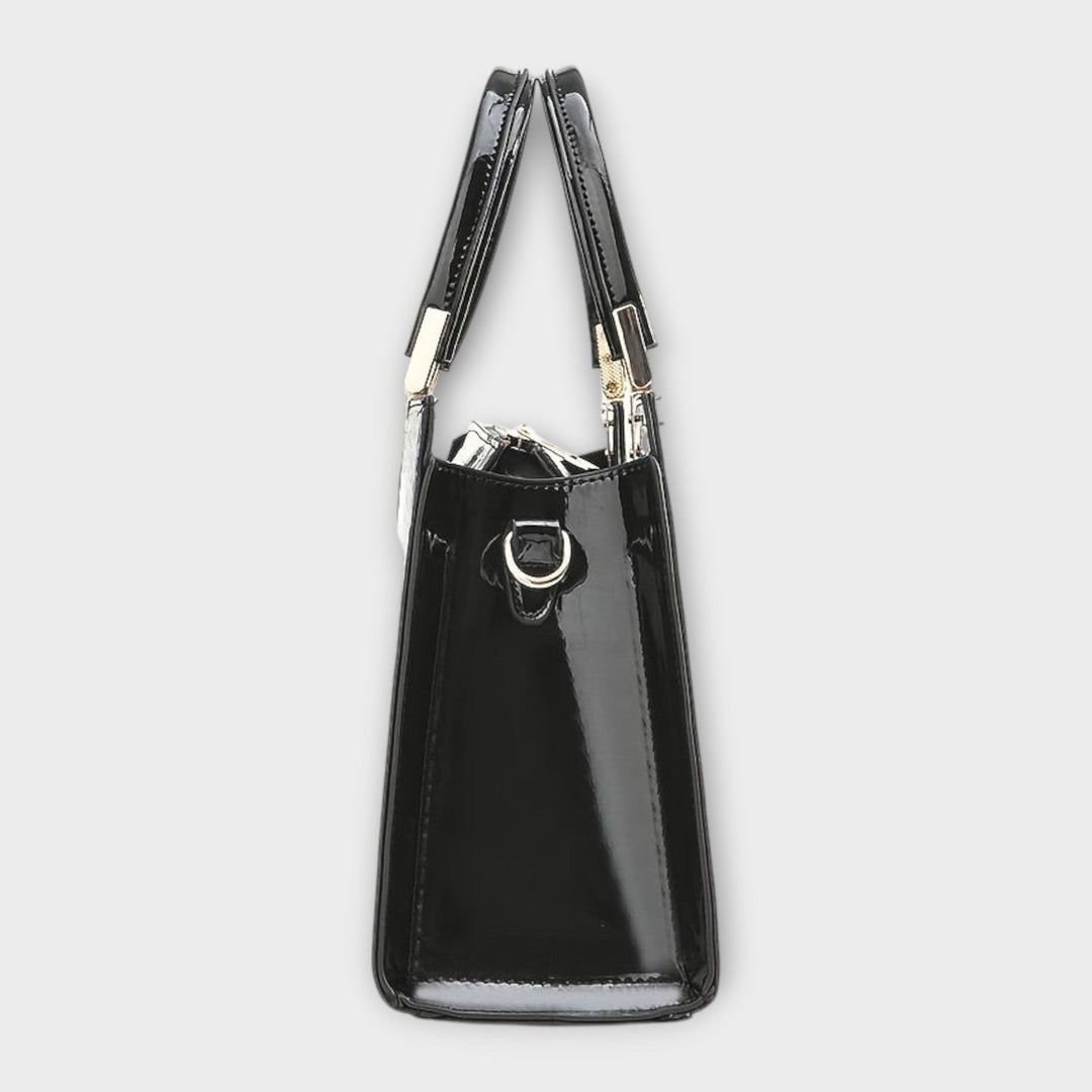 Beth - Glossy Crocodile Pattern Handbag