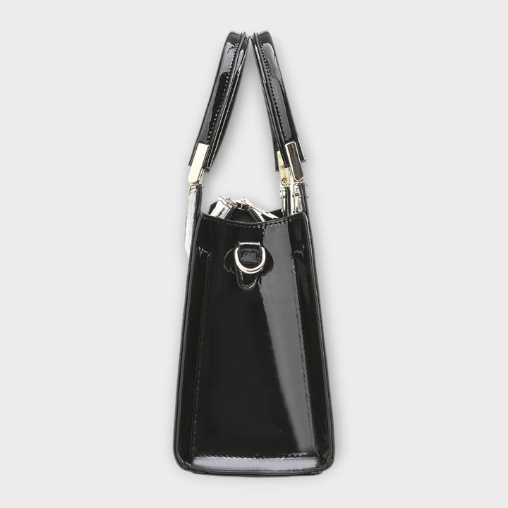 Beth - Glossy Crocodile Pattern Handbag
